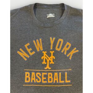MLB New York Mets Men's T Shirt Size Large Gray‎ Genuine Merchandise